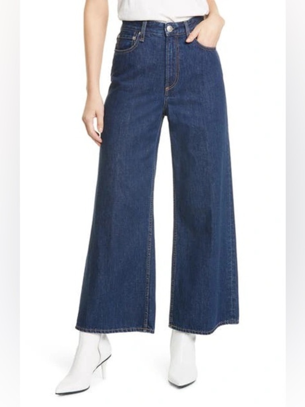 Rag and Bone Ruth Super High rise cropped Wide Jeans size 28